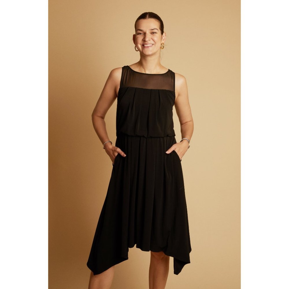 🍋3 for $20🍋 VINCE CAMUTO Black Sleeveless Asymmetrical Midi Dress Size 6